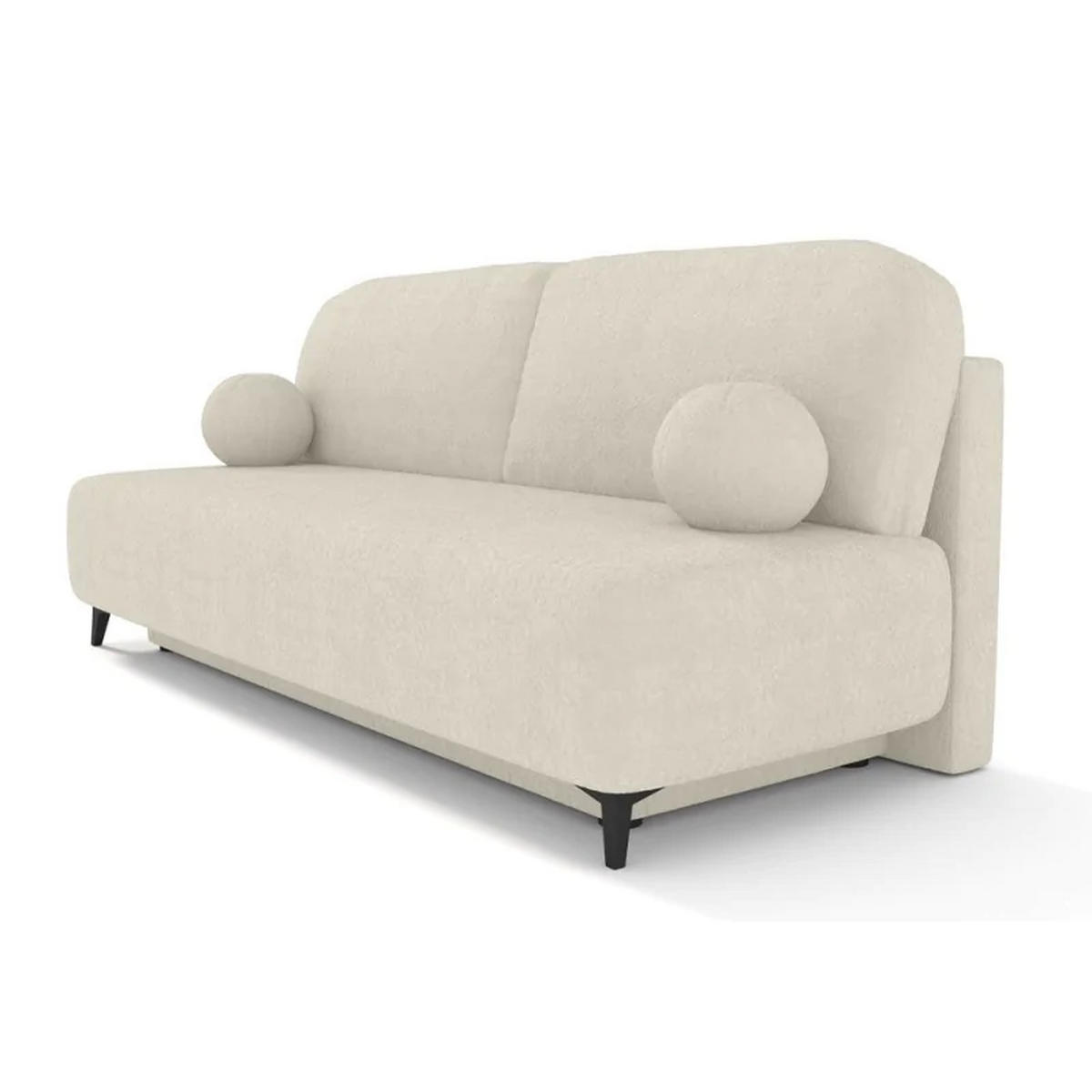 SCHLAFSOFA MIO, Sofa mit Schlaffunktion und Bettkasten, Farbe: Creme, Bouclé-Stoff - Creme, Textil (198/90/86cm) - Sepro Meble