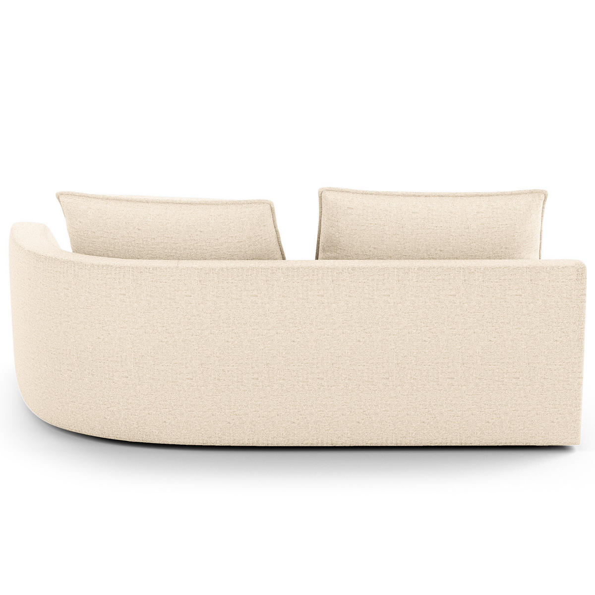 OTTOMANE - modular - Champagner/Schwarz, Kunststoff/Textil (196/82/146cm) - home24