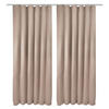 VORHANG Amelie BK mit Kräuselband 140x245cm Sand (2tlg) - Sandfarben, Textil (140/245/1cm) - Beautissu 