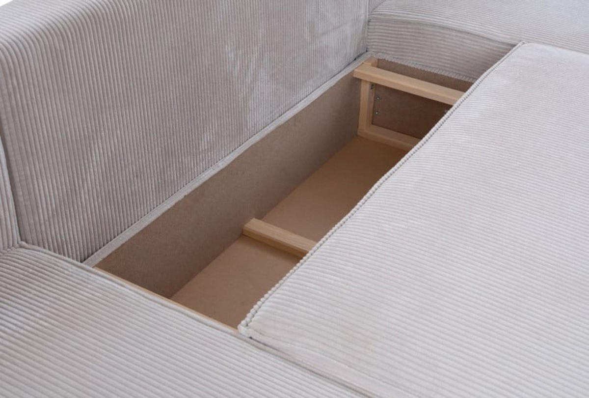 ECKSOFA Beige AGA Links Ausziehbar Gepolstert 279x181x94 cm - Beige, Textil (279/181cm) - Sepro Meble