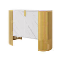 KOMMODE Fikoli Gold - Goldfarben/Weiß, Holzwerkstoff/Metall (120/90/40cm) - MIRJAN24