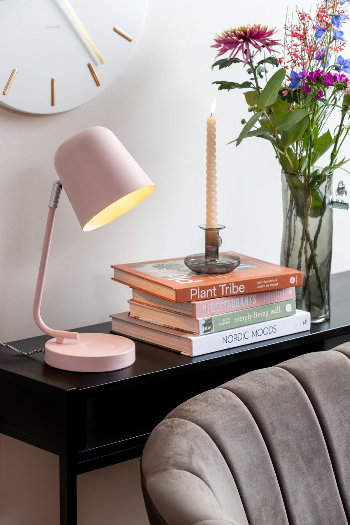 TISCHLAMPE Encantar 15/15/38 cm - Pink, Metall (15/15/38cm) - Leitmotiv