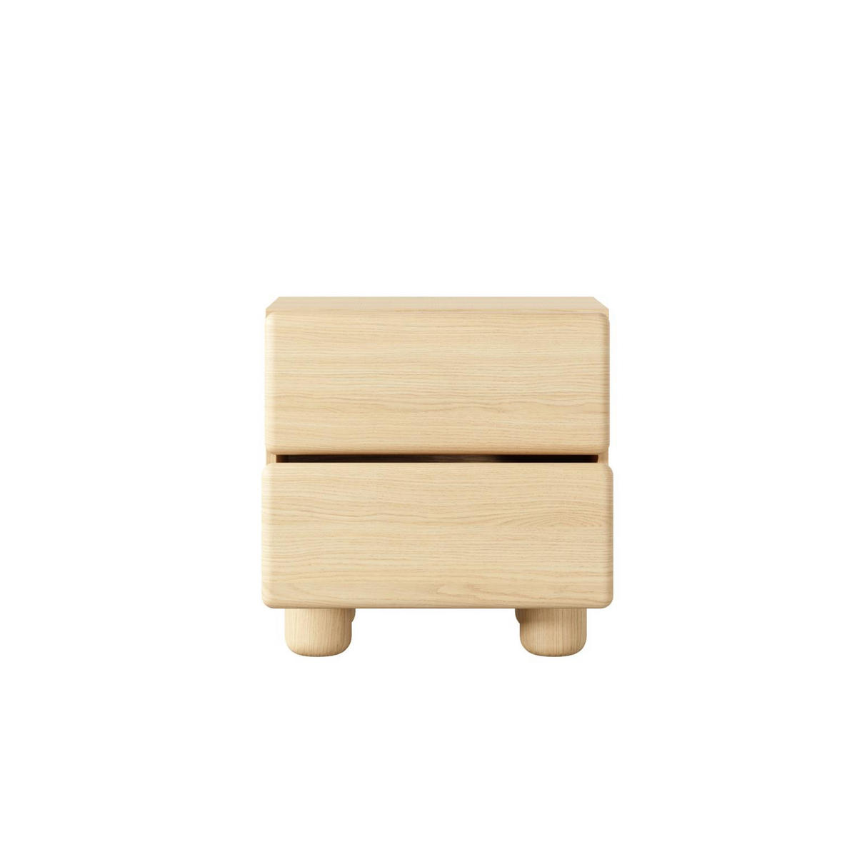 NACHTTISCH Olmo Vicenza Eiche, Nachtschrank mit Schubladen - Alteiche, Holzwerkstoff (50/52/38cm) - Bettso