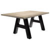 ESSZIMMERTISCH Elia 8 180 x 90 x 75 Esstisch Schwarzstahl/Eiche Sägerau - Braun, Holz (180/90/75cm) - 58aufmkessel