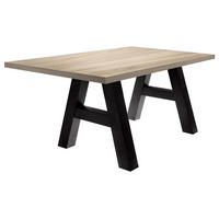 ESSZIMMERTISCH Elia 8 180 x 90 x 75 Esstisch Schwarzstahl/Eiche Sägerau - Braun, Holz (180/90/75cm) - 58aufmkessel
