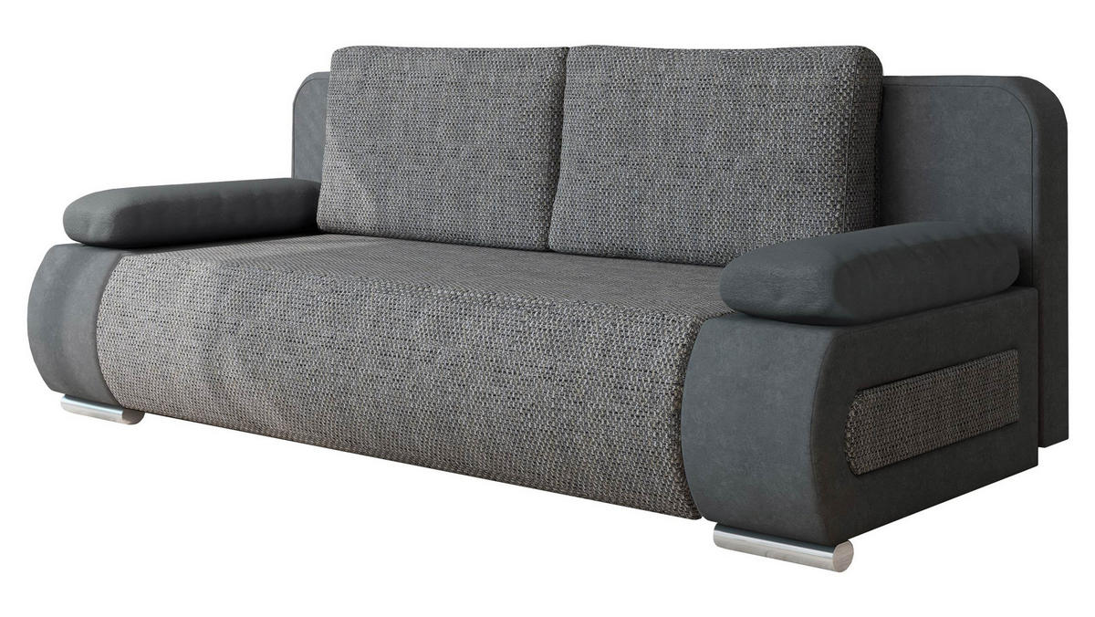 SCHLAFSOFA Emma - Dunkelgrau, Holz/Kunststoff (200/77/92cm) - MIRJAN24