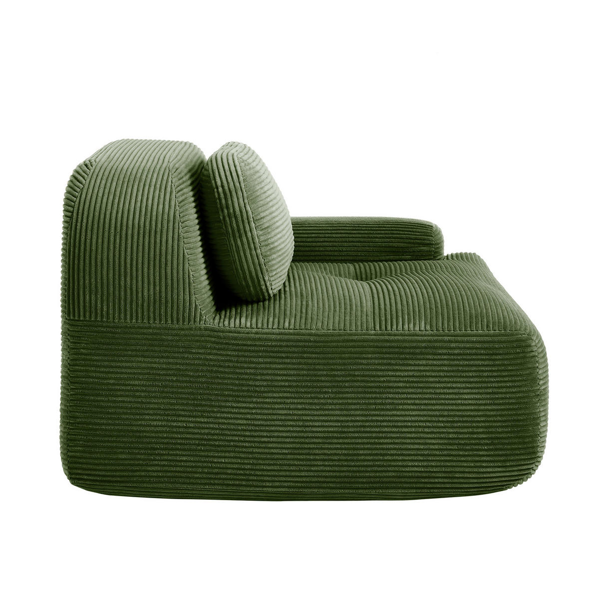 ECKSOFA 104/103/75 cm grün aus Cordstoff modular und montagefrei - Grün, Textil (103/104cm) - OKWISH