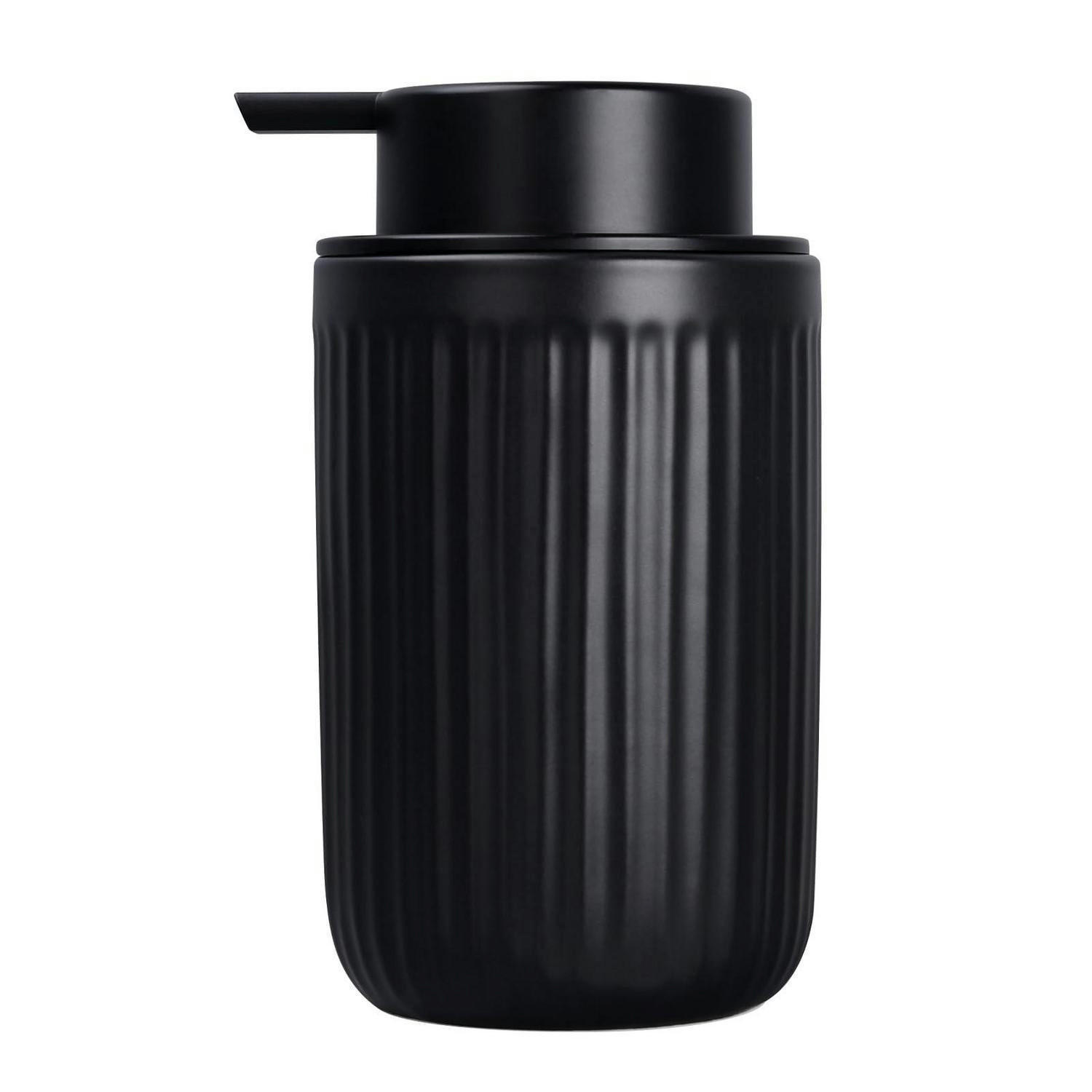 SEIFENSPENDER Keramik Schwarz 320 ml - Schwarz, Keramik (8/14/8cm)