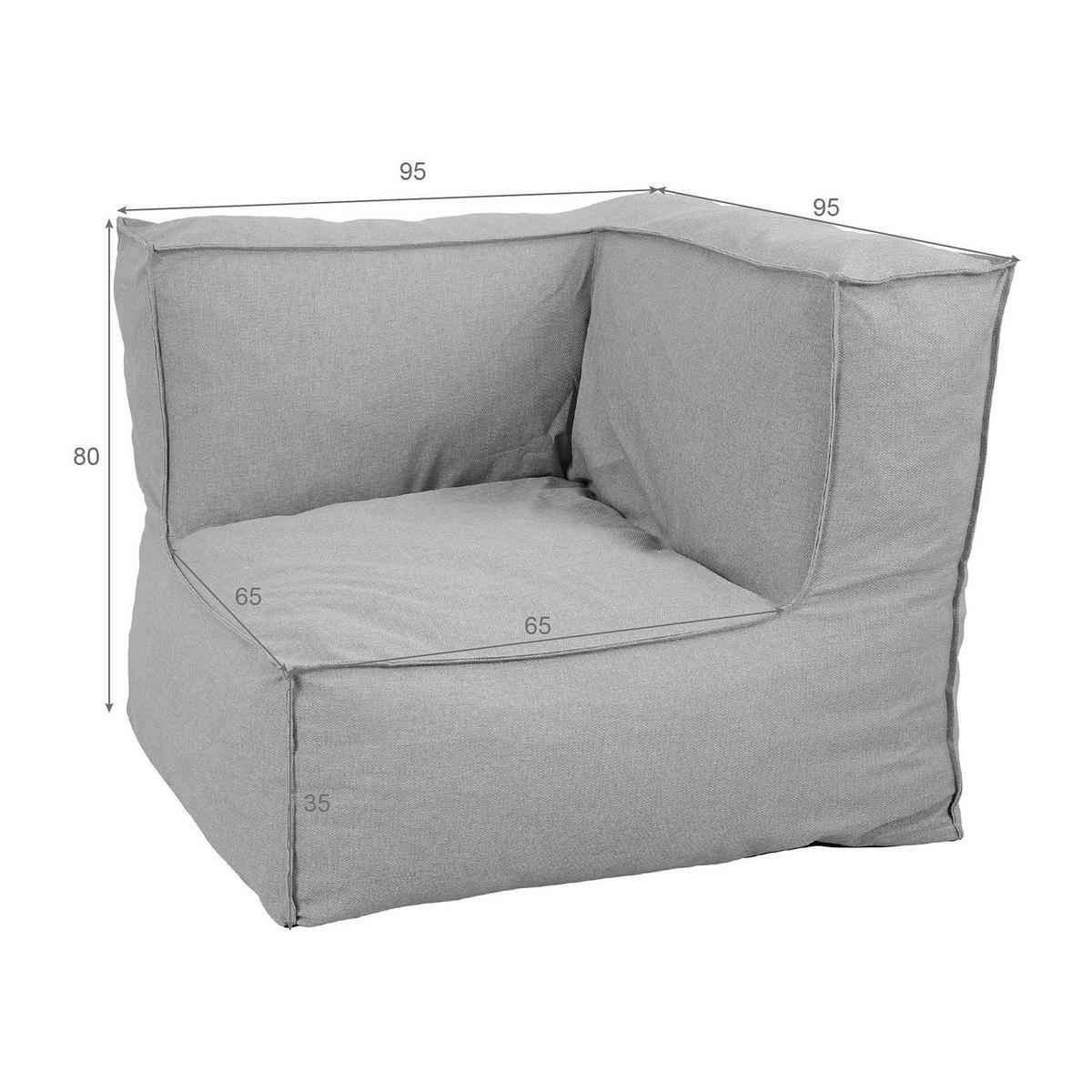 MODULARES ECKELEMENT - Olefin - Beige - Beige, Textil (95/80/95cm) - home24