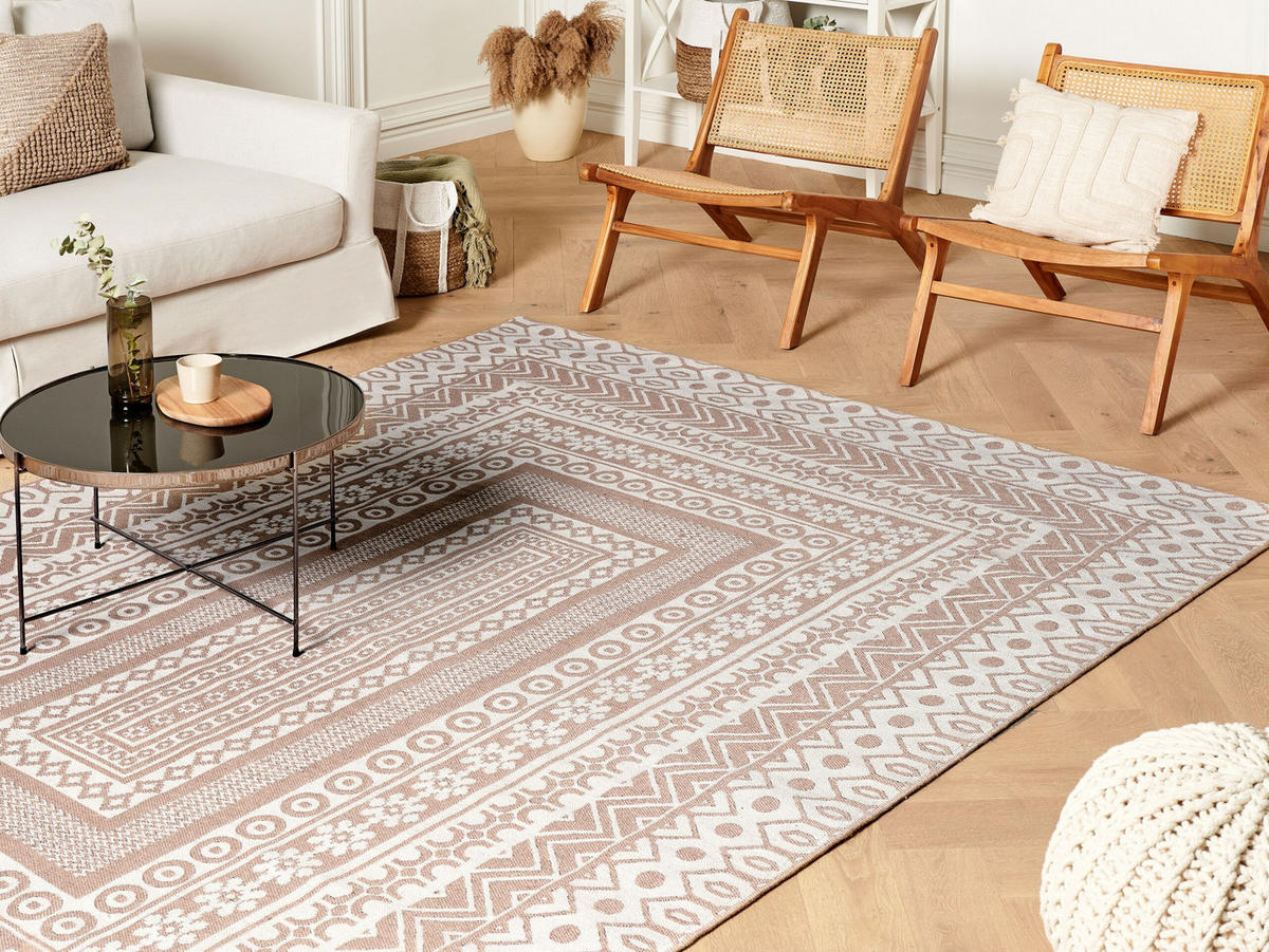 KURZFLOR-TEPPICH Baglar 300/200 cm - Beige, Naturmaterialien (200/300cm) - Beliani