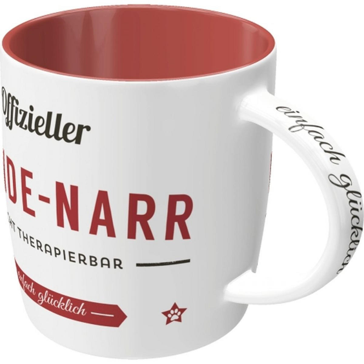KAFFEETASSE 330 ml PfotenSchild Hunde-Narr - Multicolor, Keramik (0.33L) - Nostalgic-Art