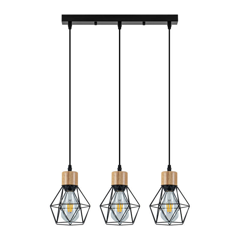 PENDELLEUCHTE BERG Ⅲ 43/15/146 cm - Schwarz, Metall (43/15/146cm) - Nettlife