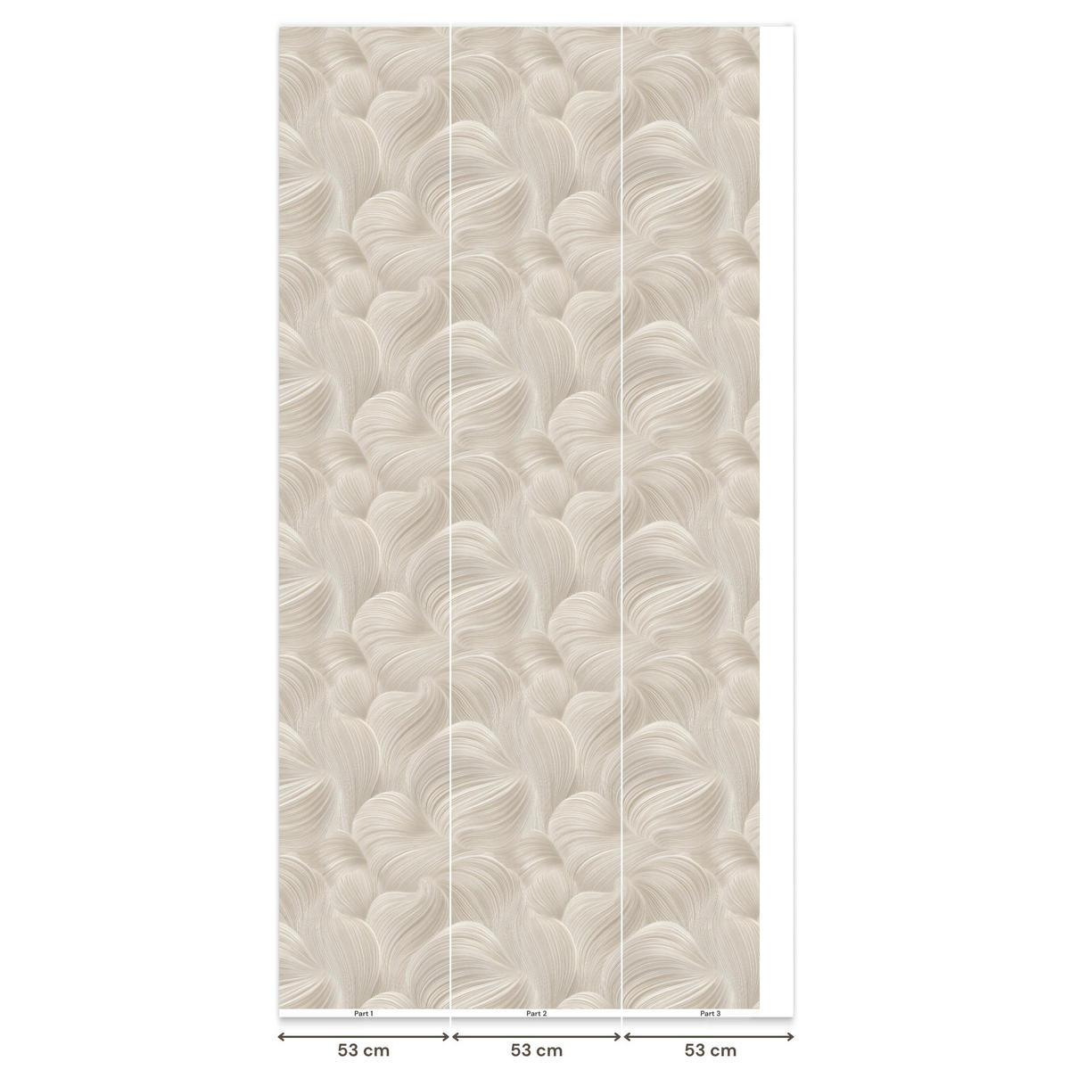 TAPETE - Lines - Ventilator - Beige - 140x300 cm - Creme, Papier (140/300cm) - OnlyWow