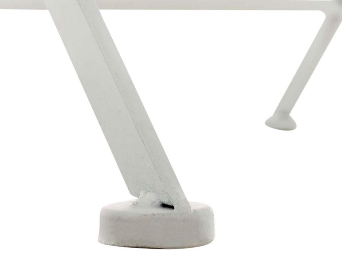 GARTENKLAPPSTUHL 2er Set Metall Weiß - Weiß, Metall (42/91/49cm) - CLP