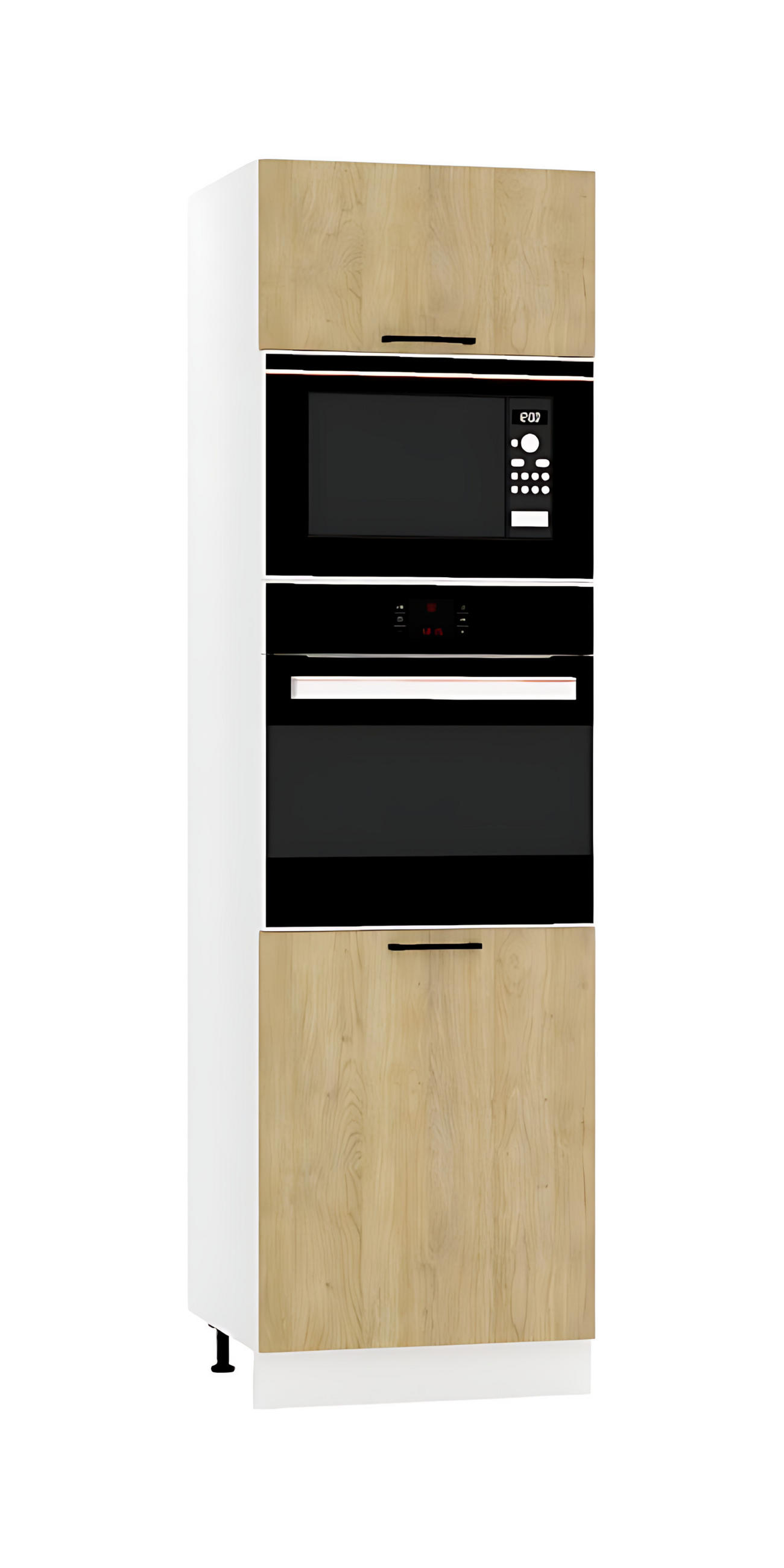 MIKROWELLENUMBAUSCHRANK D60PK MVP/L - Dnoria - Stilvolles Küchenelement - Eiche Artisan, Holz/Metall (60/213.3/56cm) - ROYAL24_MARKT