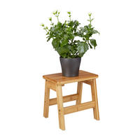 FUSSBANK - Hellbraun, Holz (29/27/24cm) - Relaxdays