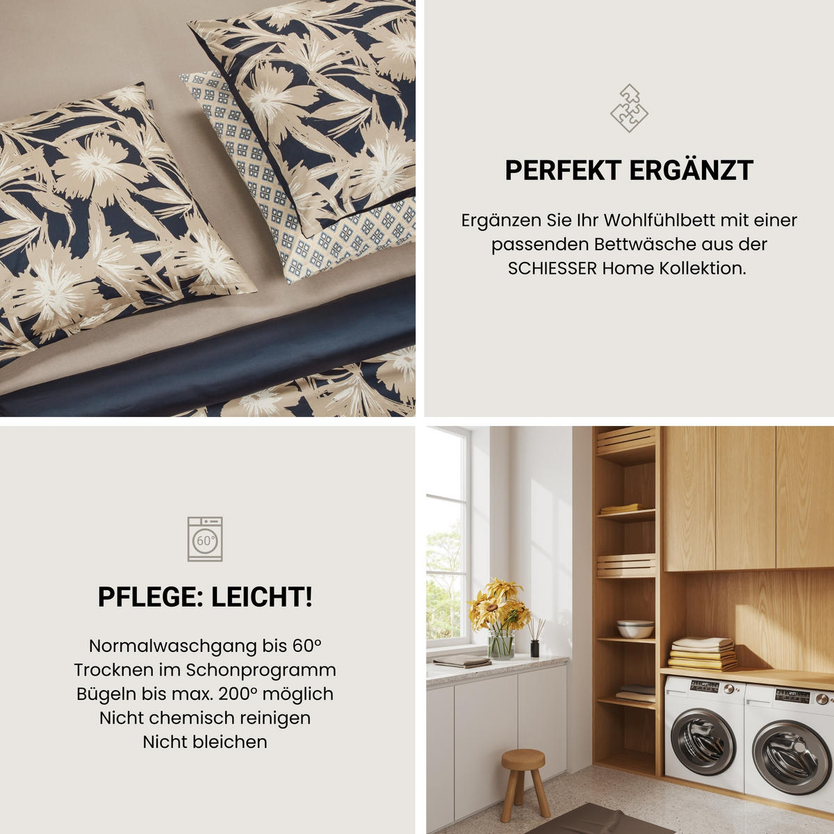 SPANNBETTLAKEN Elli - 97/3 - 180 x 200 cm - Helltaupe - Taupe, Textil (180/200cm) - SCHIESSER