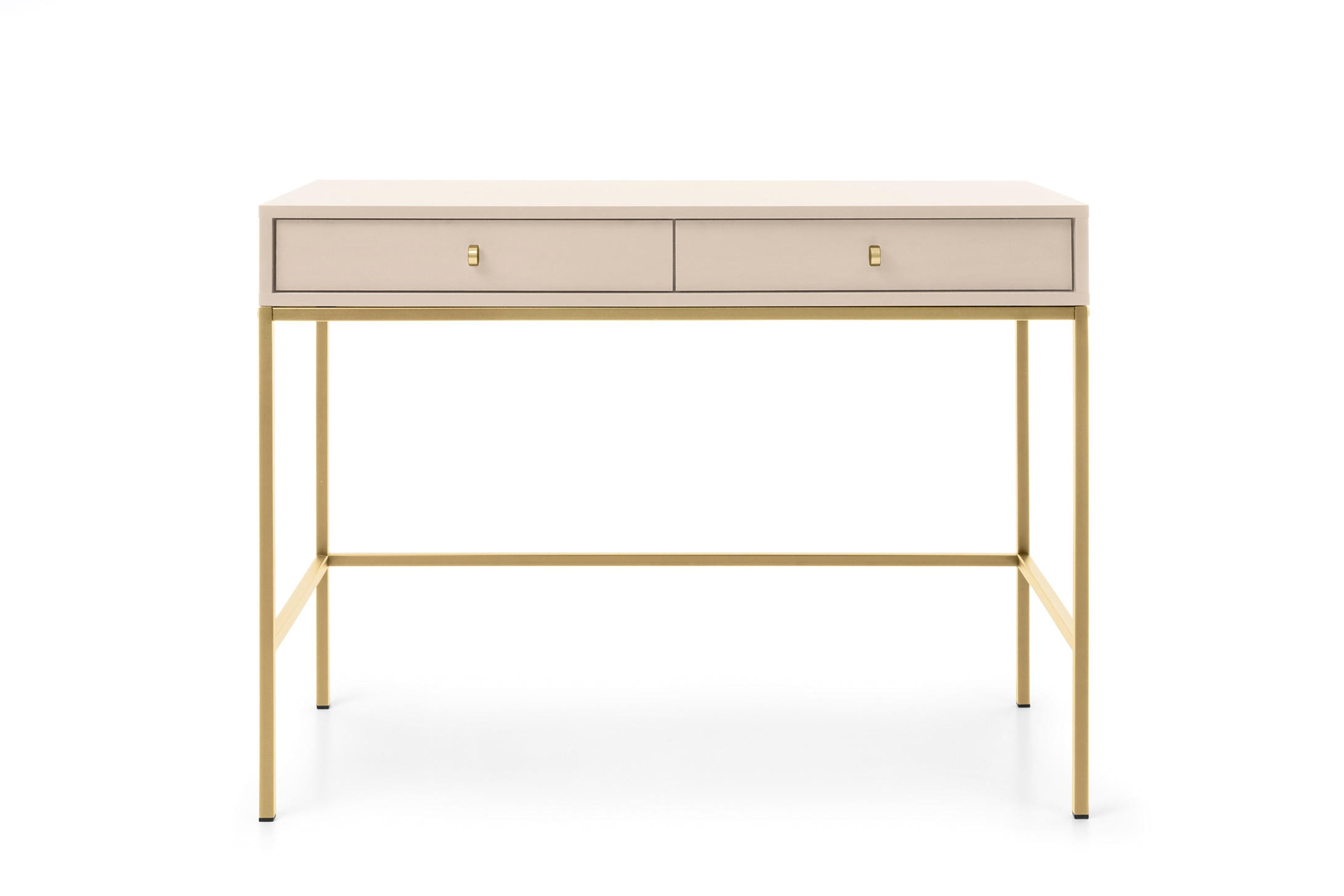 KONSOLENTISCH MONDO 104/78/50 cm mit Schubladen, Beige - Beige, Holzwerkstoff (50/104/78cm) - MASSENO
