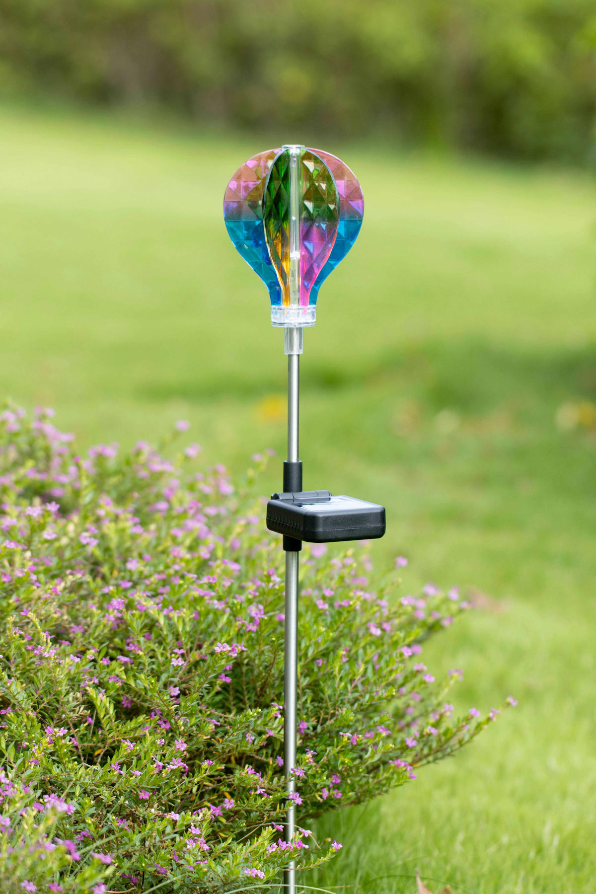 LED-SOLAR-GARTENSTÄBE Außenbereich automatische Beleuchtung umweltfreundlich einfache Installation wetterbeständig Heiluftballon Glitzer - Rot, Kunststoff (8/20/70cm) - Northpoint