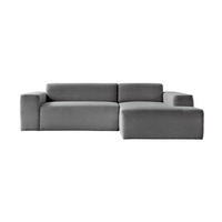 ECKSOFA Die Lässige Recamiere rechts - Anthrazit, Textil (253/188cm) - Mokebo