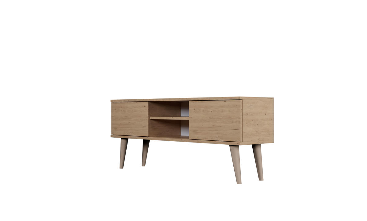 LOWBOARD Toronto Aristan 35/55,2/120 cm - Eiche Artisan, Holzwerkstoff (35/55/120cm) - RAUMHIRSCH FURNITURE