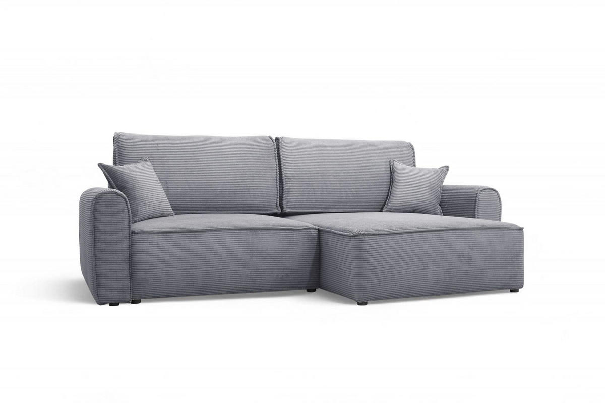 ECKSOFA mit Schlaffunktion Grau - Grau, Textil (244/148cm) - Furnisell