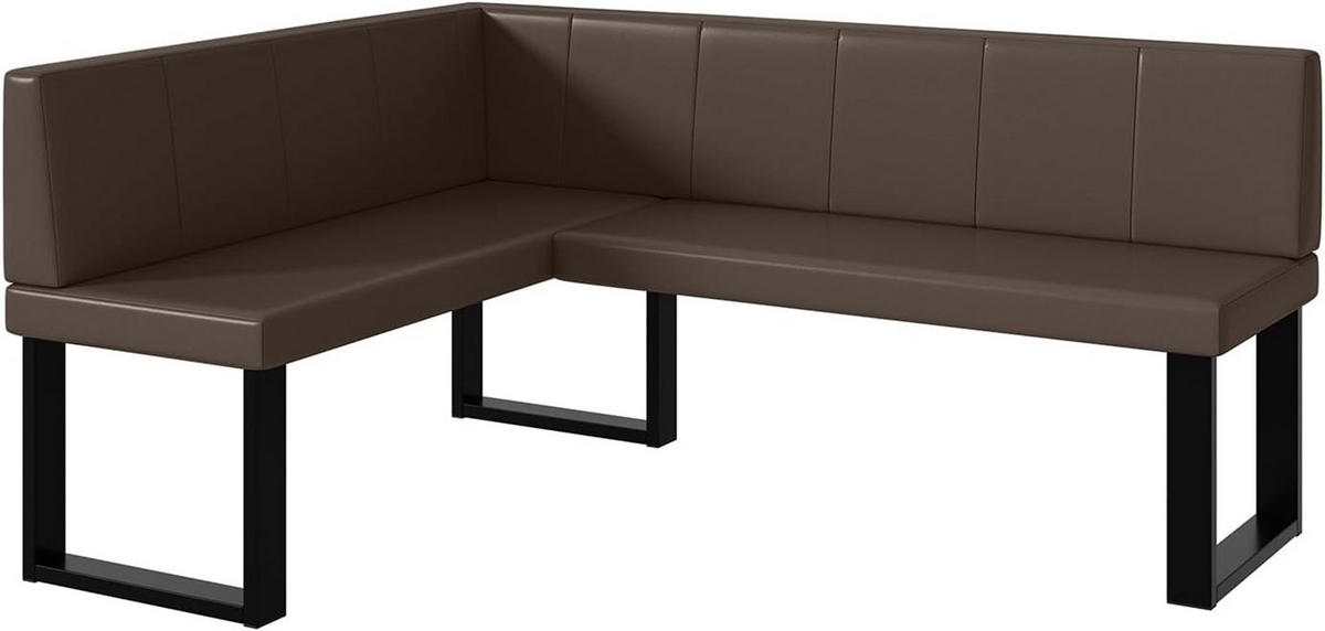 ECKBANK PETER_U - Braun, Leder (128/168cm) - Meblini