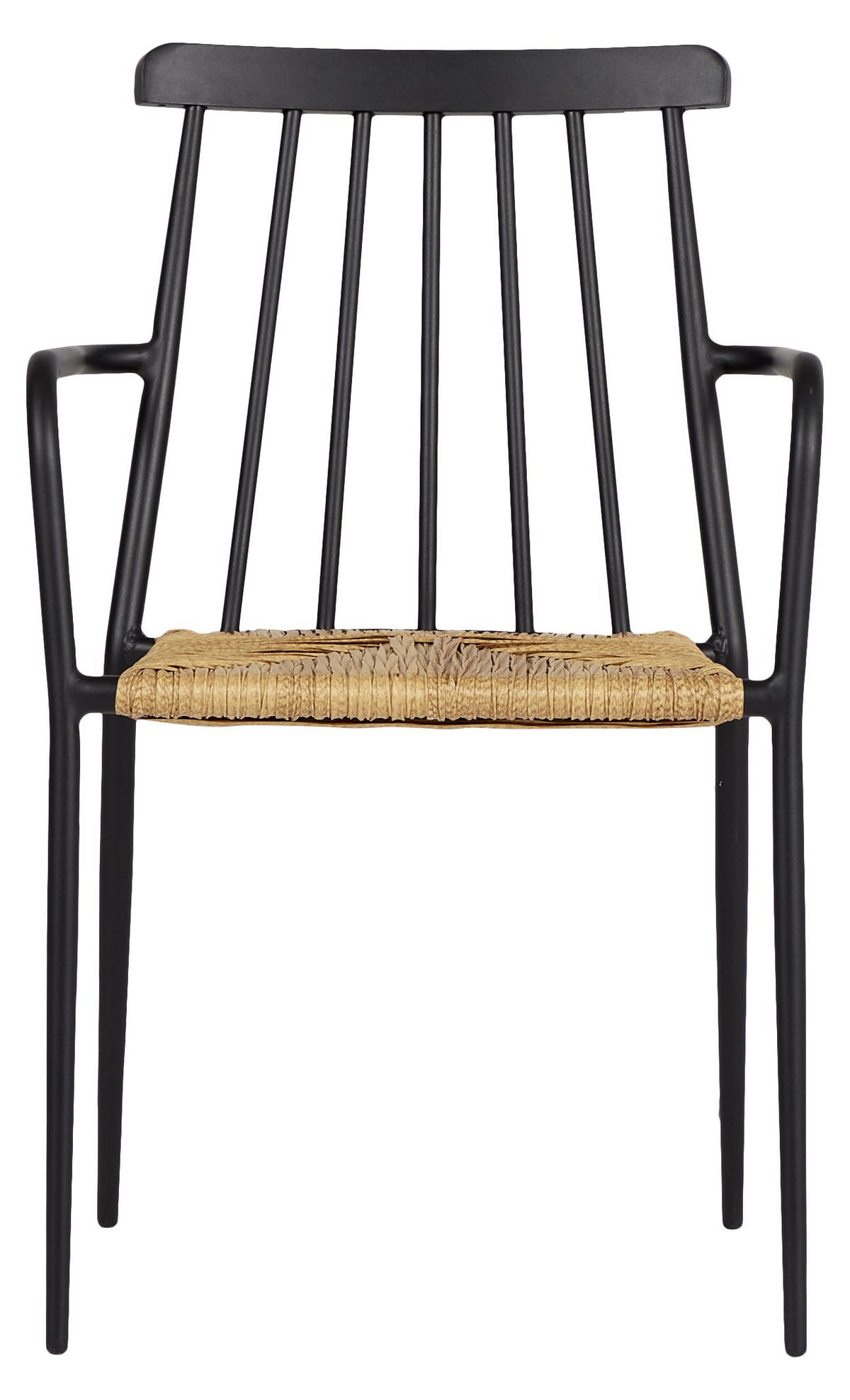 GARTENSTUHL Schwarz 4er Set - Schwarz, Holzwerkstoff (58/84/54cm) - ebuy24