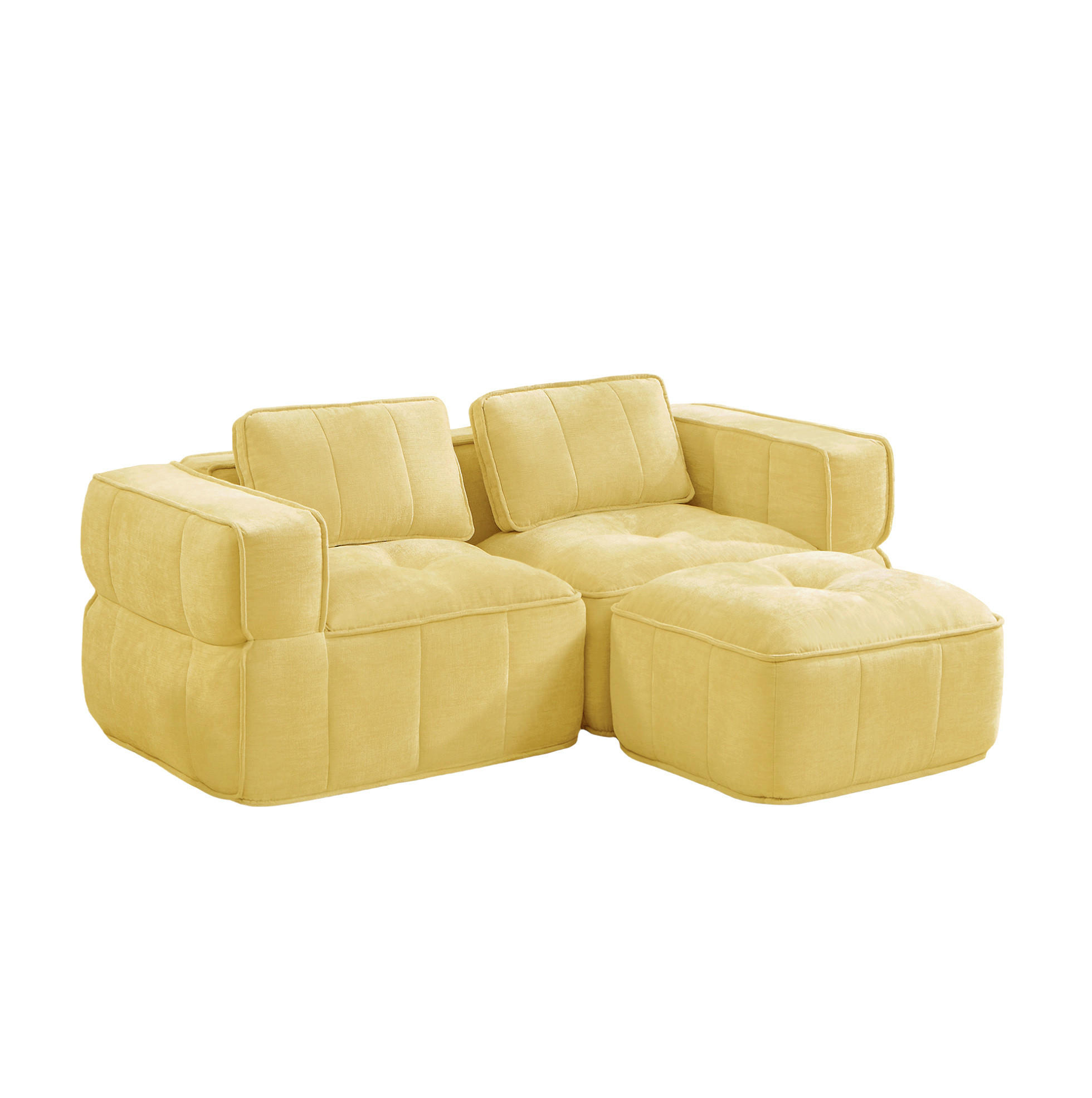 Flora Grace Ecksofa Gelb 198x162 cm