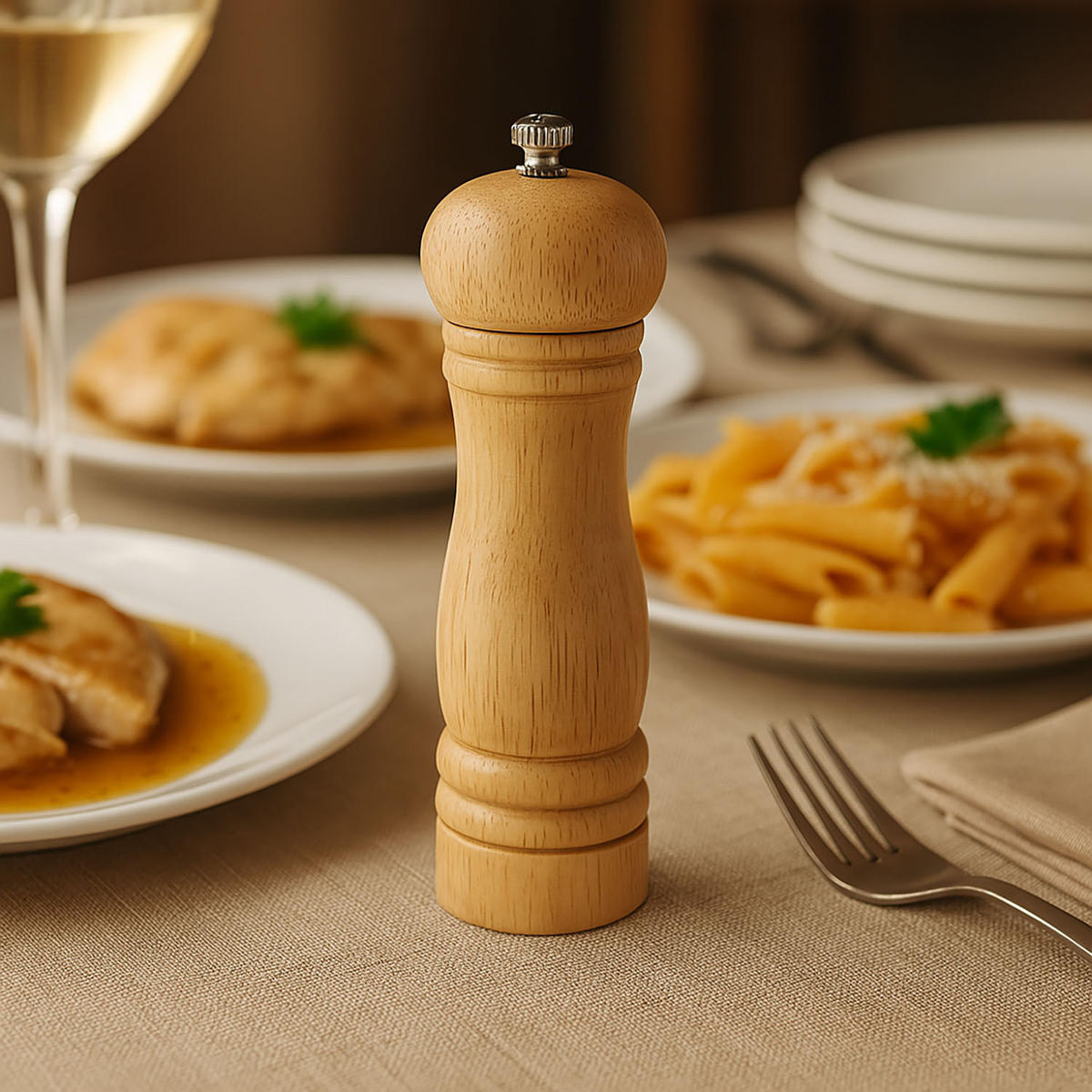 SALZMÜHLE mit Keramikmechanismus ist eine einfache 6/6/22 cm - Beige, Holzwerkstoff (6/22/6cm) - Kesper