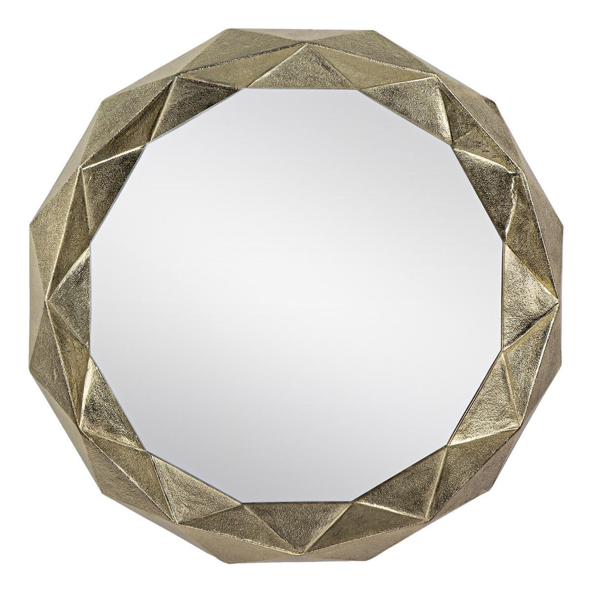 WANDSPIEGEL Ø65 cm rund Gold aus Glas und Aluminium Metallrahmen - Goldfarben, Metall (65/8/65cm) - WOMO-DESIGN