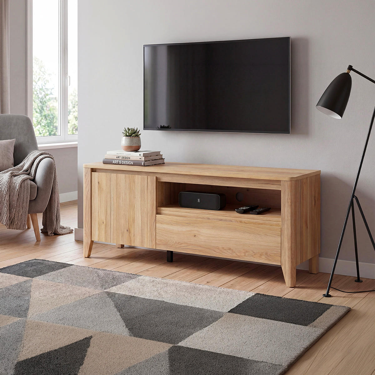 TV STOLÍK Samara Drevo - hnedá, kompozitné drevo (161/64.5/42.5cm) - Petits-meubles