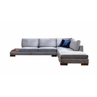 ECKSOFA mit Hocker und Lounge-Design - Dunkelgrau/Anthrazit, Holz/Textil (193/313cm) - myHomelando
