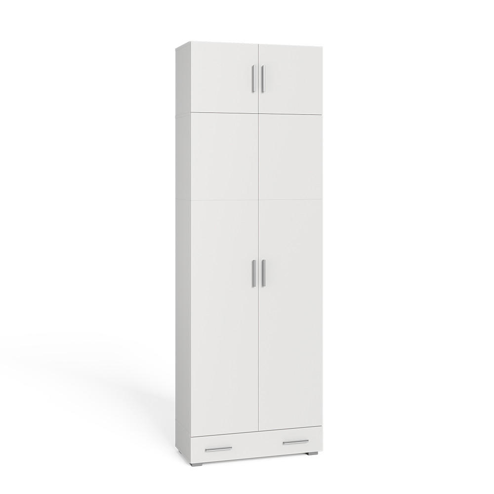 Vicco REGÁL NA DOKUMENTY Ingo Bílá 80 x 182.4 cm s výsuvnou skříňkou a zásuvkou