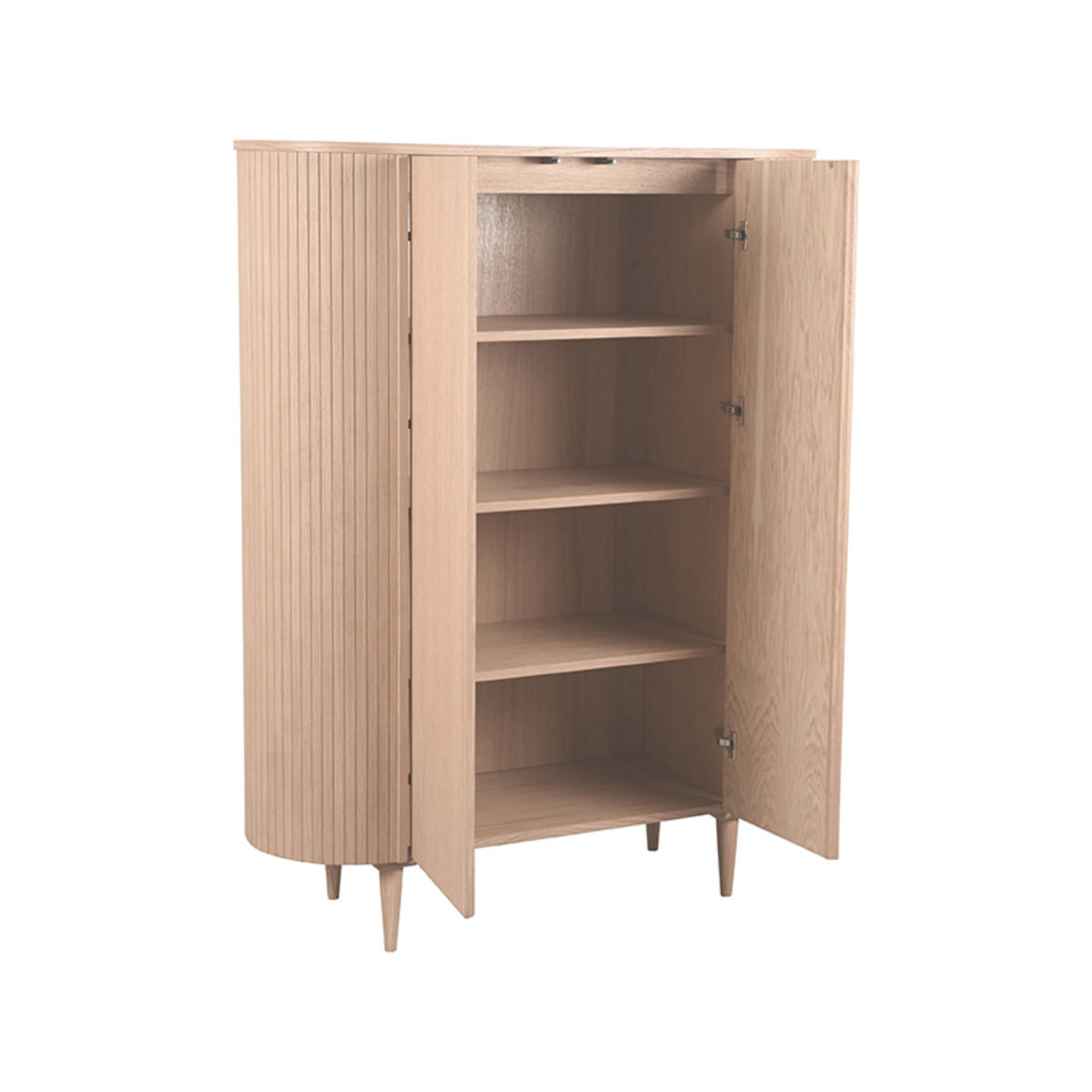 SCHRANK Oliva Braun 47/125/158 cm - Hellbraun, Holz (125/158/47cm) - LABEL51