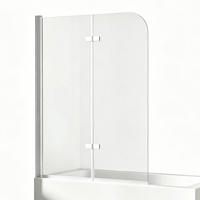 BADEWANNENAUFSATZ 100/140 cm Chrom 2-tlg. faltbar 6 mm mit beidseitiger Nano-Beschichtung - Chromfarben, Glas (100/140cm) - S'AFIELINA
