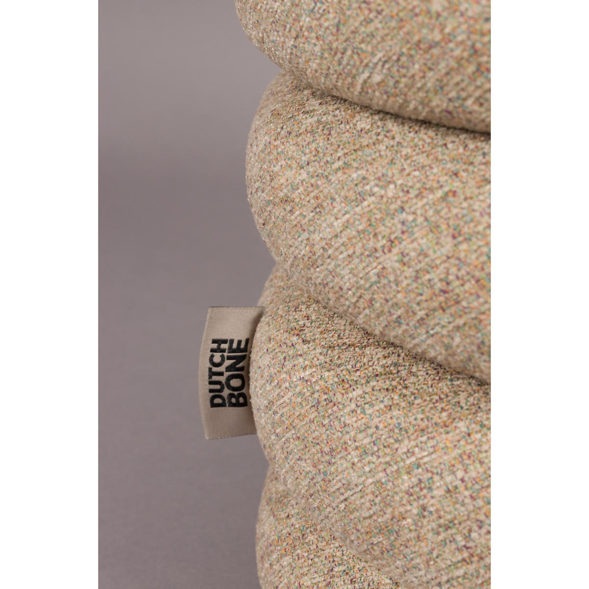 SITZHOCKER Fern Beige - Beige, Kunststoff (37/43/37cm) - Dutchbone