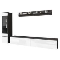 WOHNWAND Vera I - Silberfarben/Weiß, Holzwerkstoff/Kunststoff (33/30/180cm) - MIRJAN24