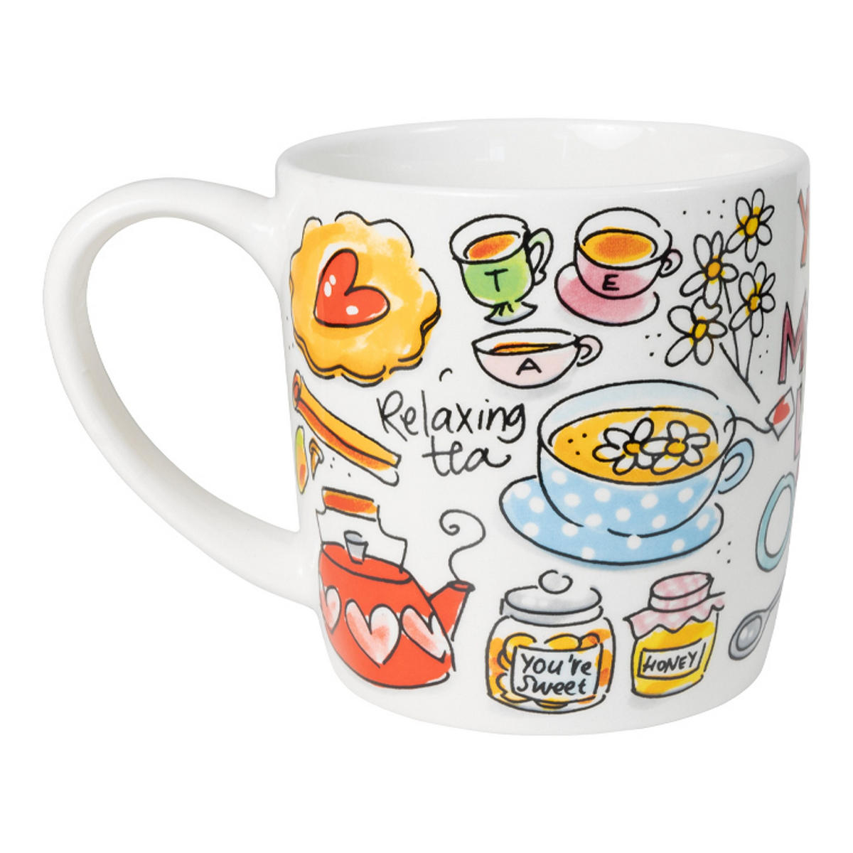 CAPPUCCINO-BECHER Du bist eine Mutter wie keine andere in Bunt - 500 ml - Multicolor, Keramik (0.5L) - Blond Amsterdam