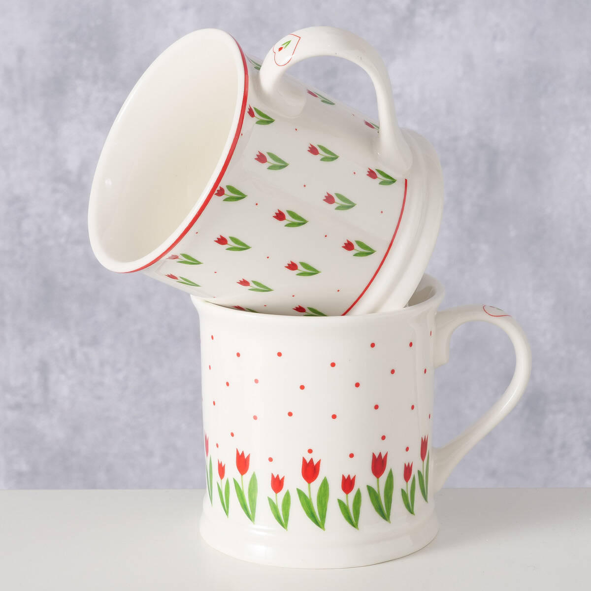 TASSE Danique 420 ml - Rot, Keramik (9.4L) - Boltze Home