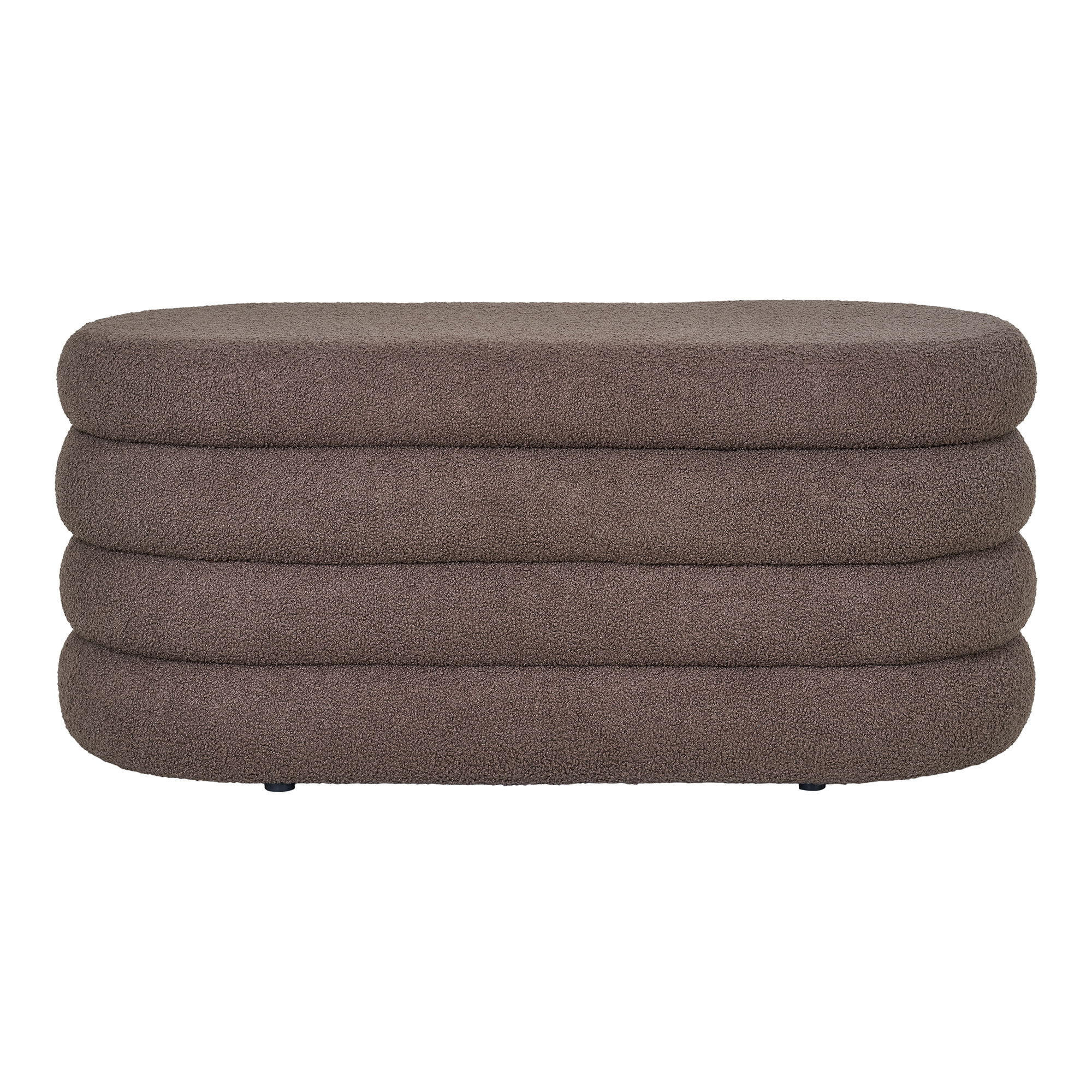 DARTFORD Bank mit Stauraum 103x45x44 cm Braun - Braun, Textil (103/44/103cm) - tinkaro
