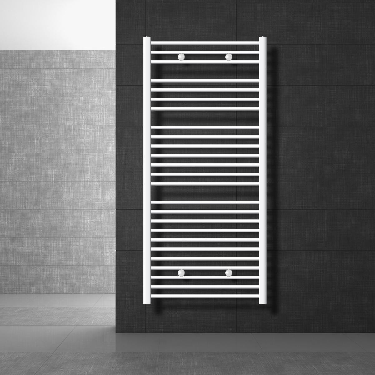 BADHEIZKÖRPER Sahara 750x1500 mm Weiß gerade mit Seitenanschluss - Weiß, Metall (75/150/5cm) - LuxeBath