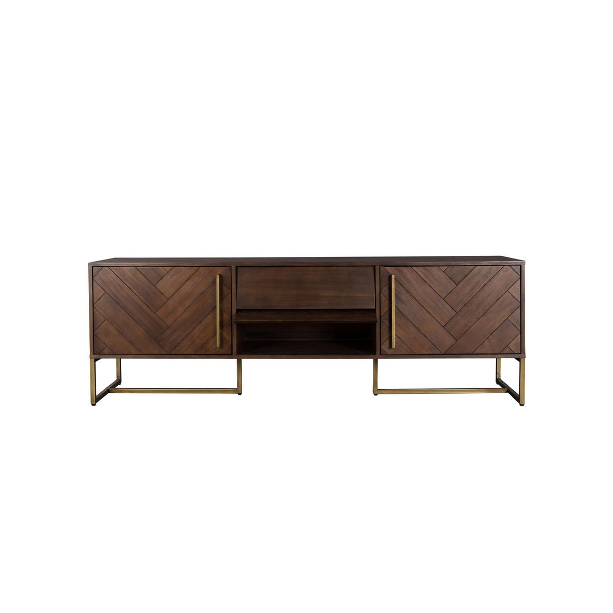 SIDEBOARD Klasse Nierdig Dunkelbraun - Braun, Holz (180/60/45cm) - Dutchbone