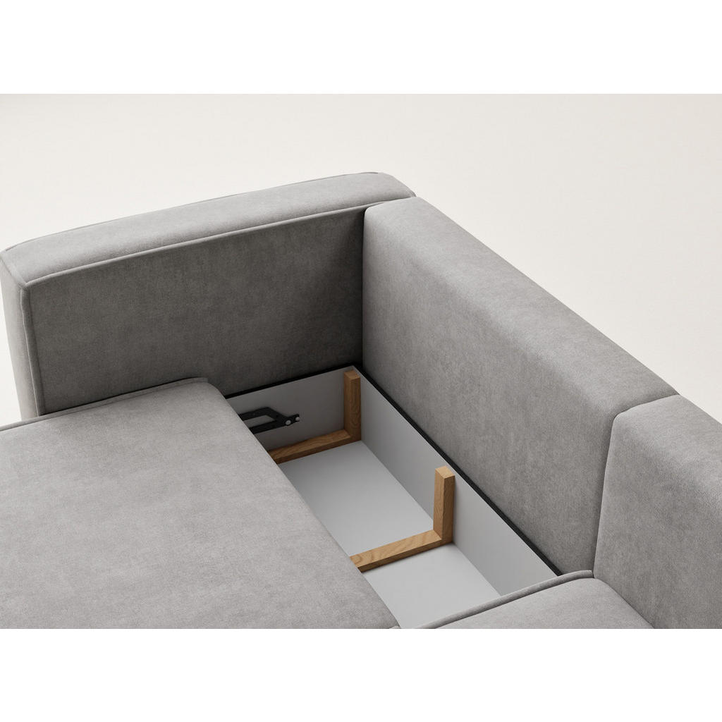 Thumbnail - Maison de Reve Ecksofa, Greige, Textil, Holz, Holzwerkstoff, 3-Sitzer, Füllung: Schaumstoff, L-Form, 250x152 cm, Hergest...