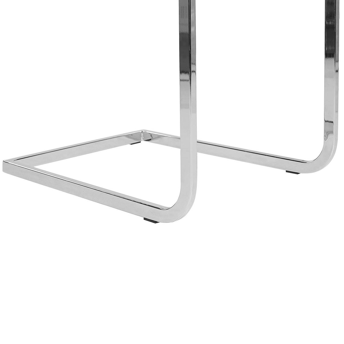 ESSZIMMERSTUHL 2er-Set Samtstoff Grau Rockford - Grau, Textil/Metall (44/96/57cm) - Beliani