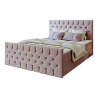 KONTINENTALBETT Mars Mit Bettkasten Stoff Riviera Lila 140x200 cm - Lila, Holz (140/200cm) - Kaiser Möbel