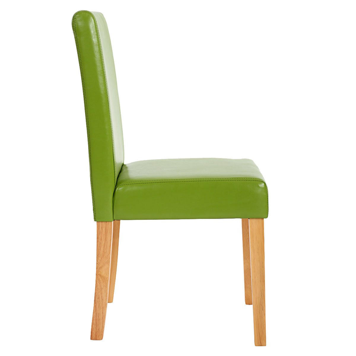 ESSZIMMERSTUHL 4er-Set klassisch und zeitlos 90x43x56cm Sitzhöhe 45cm Kunstleder helle Beine Grün - Grün, Kunststoff (43/90/56cm) - CHEFGASTRO