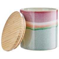AUFBEWAHRUNGSDOSE Medley - Türkis, Keramik/Holz (11/12/11cm) - Butlers