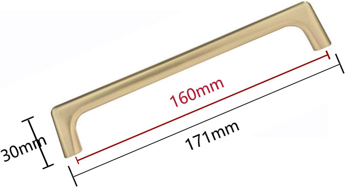 MÖBELGRIFF 2er-Set - Goldfarben, Metall (0.07/3/1.71cm)