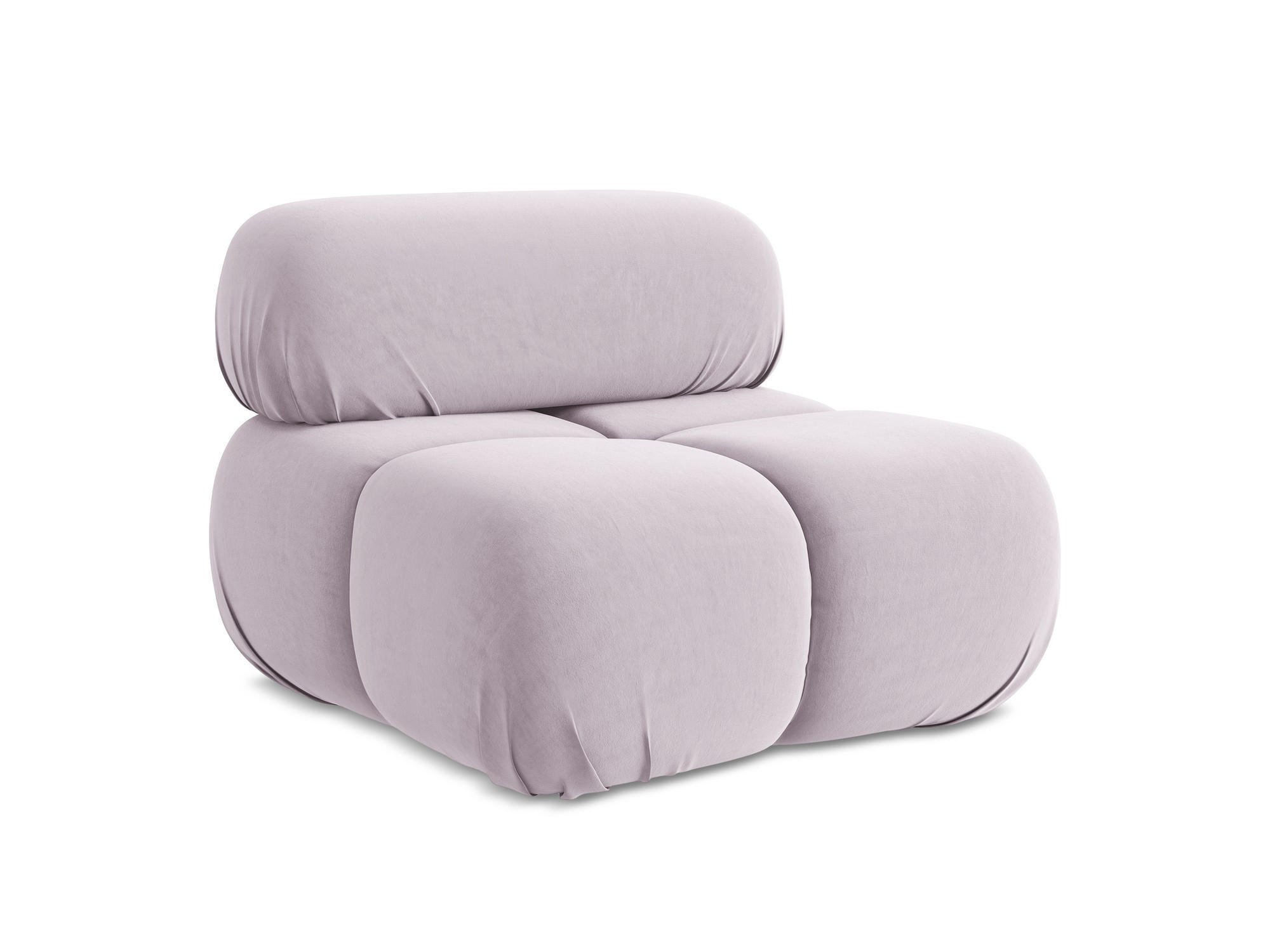 SESSEL Samt Stoff Violett - Lila/Flieder, Kunststoff/Textil (96/70/95cm) - Makamii